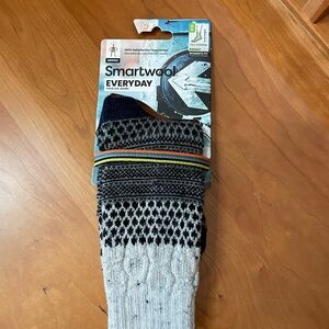 NWT Smartwool Everyday Popcorn Cable Crew Socks Size M Naural Donegal Color